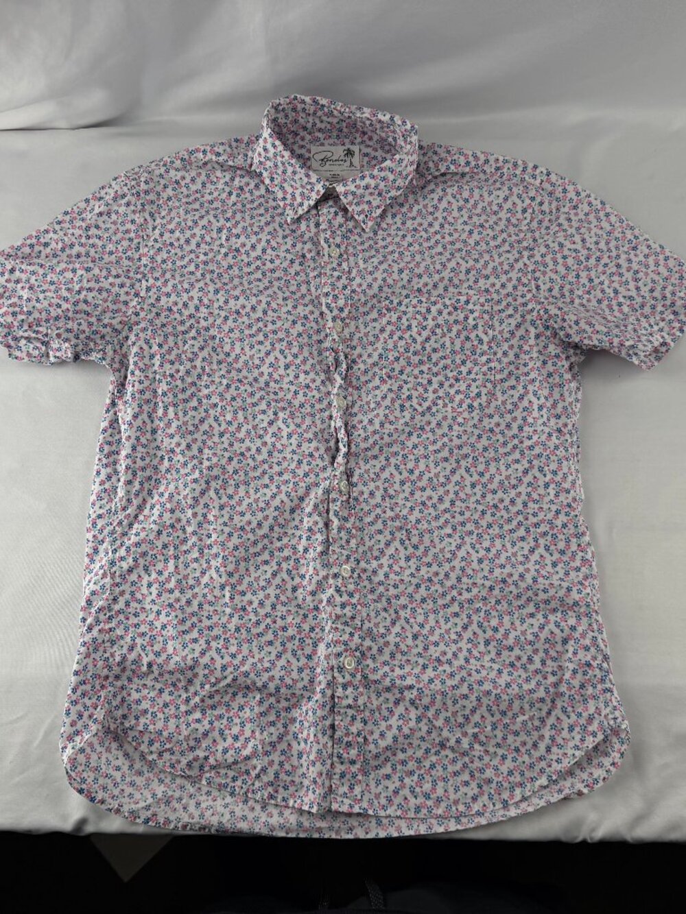 Bonobos Men's Slim Fit Short Sleeve Button Down Shirt Floral Print Size M